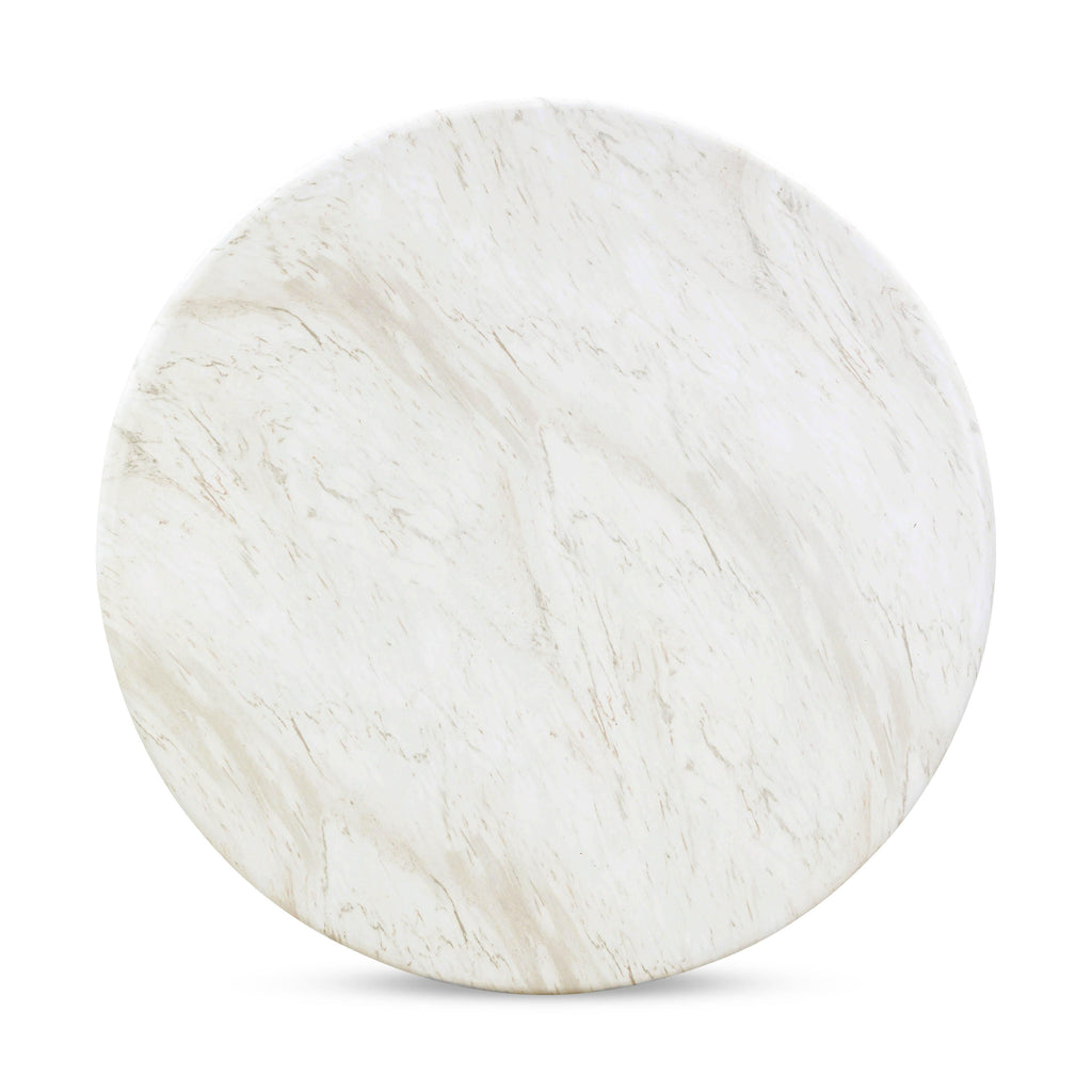 Esme 48 Faux Marble Indoor / Outdoor Round Dining Table