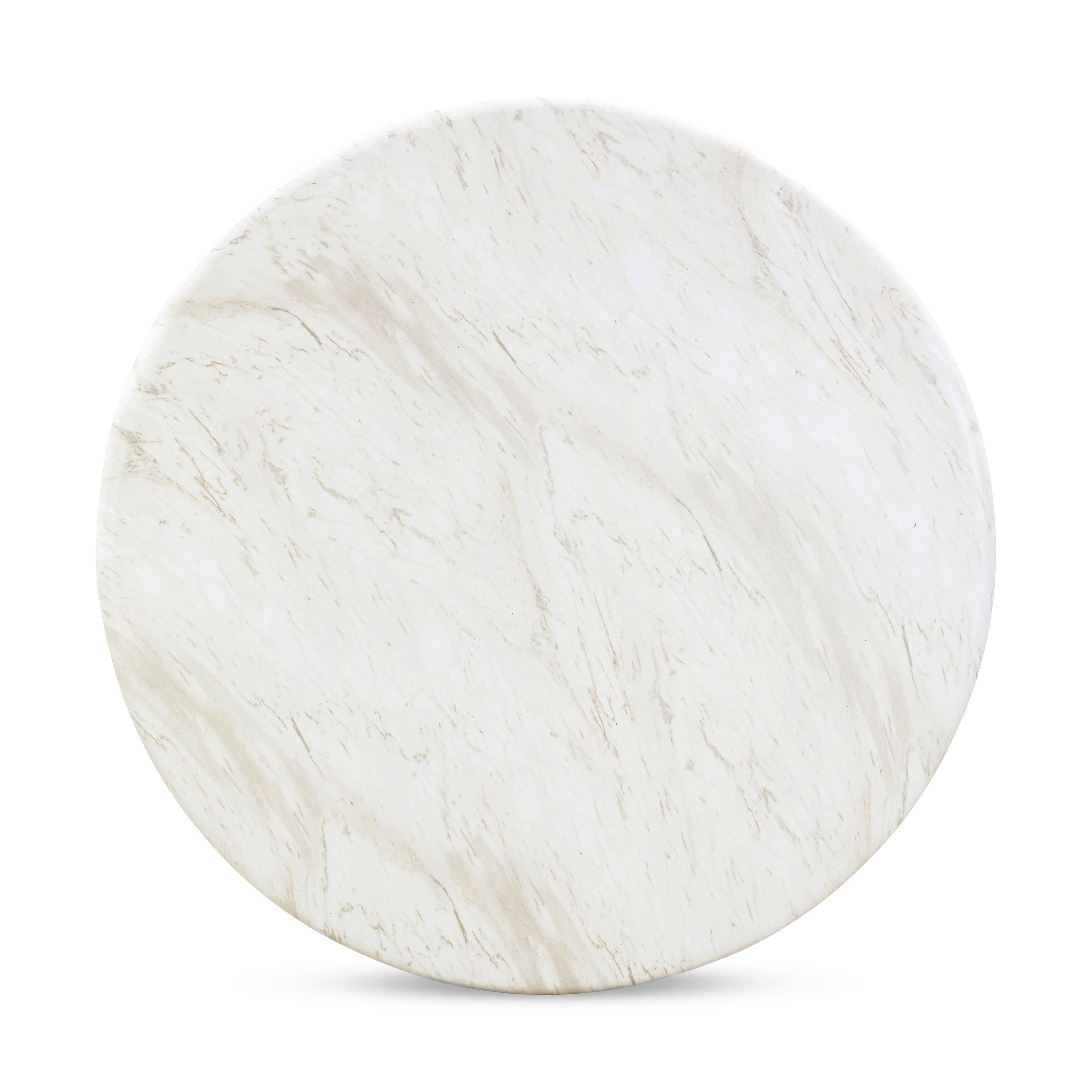 Esme 48 Faux Marble Indoor / Outdoor Round Dining Table
