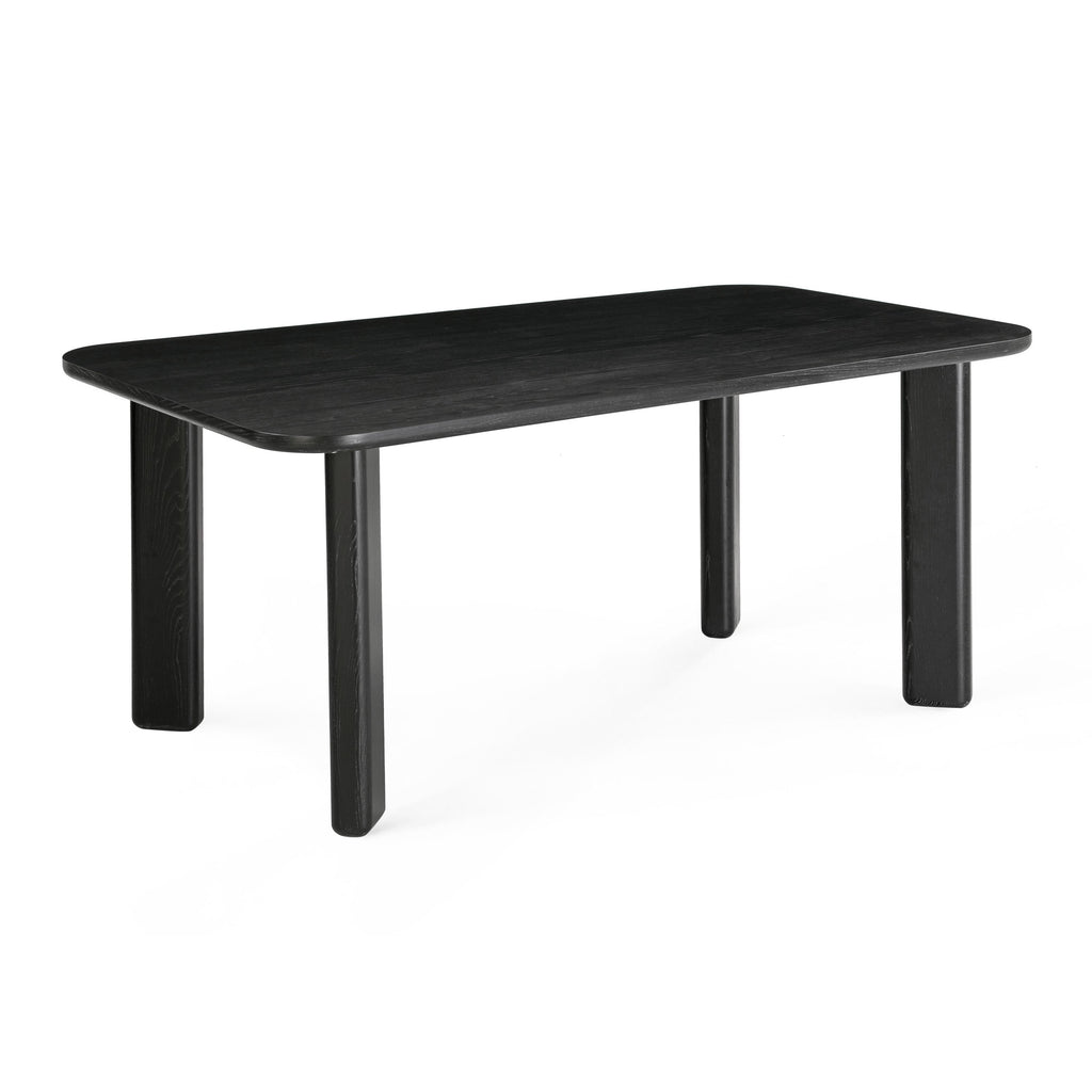 Jodie  68 Black Oak Rectangular Dining Table