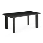 Jodie  68 Black Oak Rectangular Dining Table