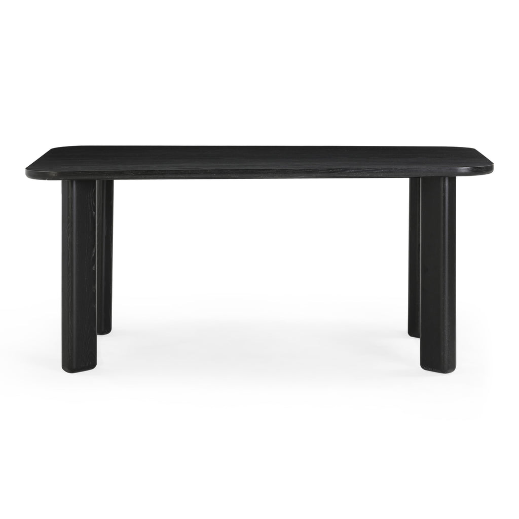 Jodie  68 Black Oak Rectangular Dining Table