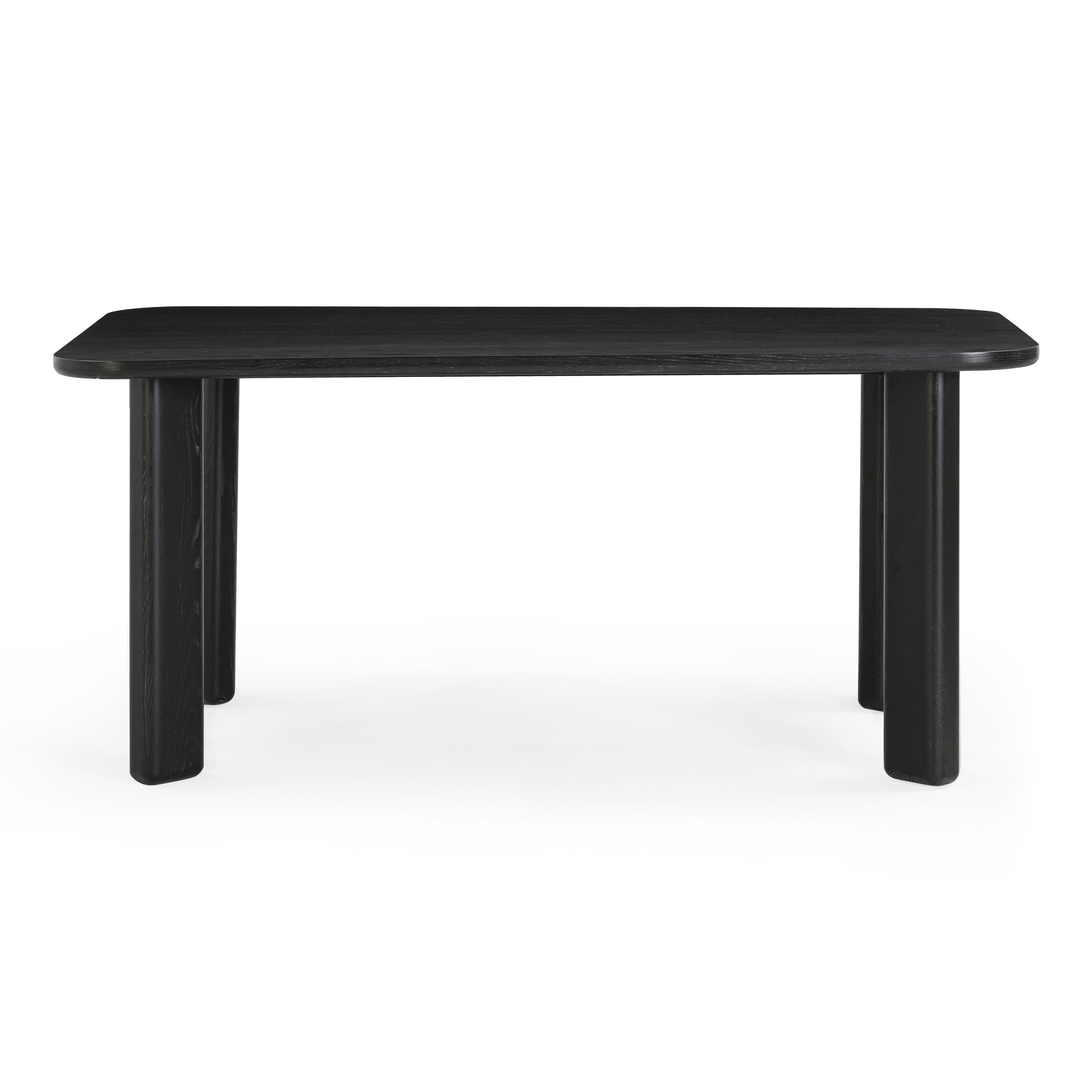Jodie  68 Black Oak Rectangular Dining Table