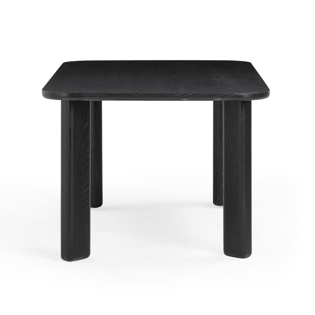 Jodie  68 Black Oak Rectangular Dining Table