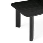 Jodie  68 Black Oak Rectangular Dining Table