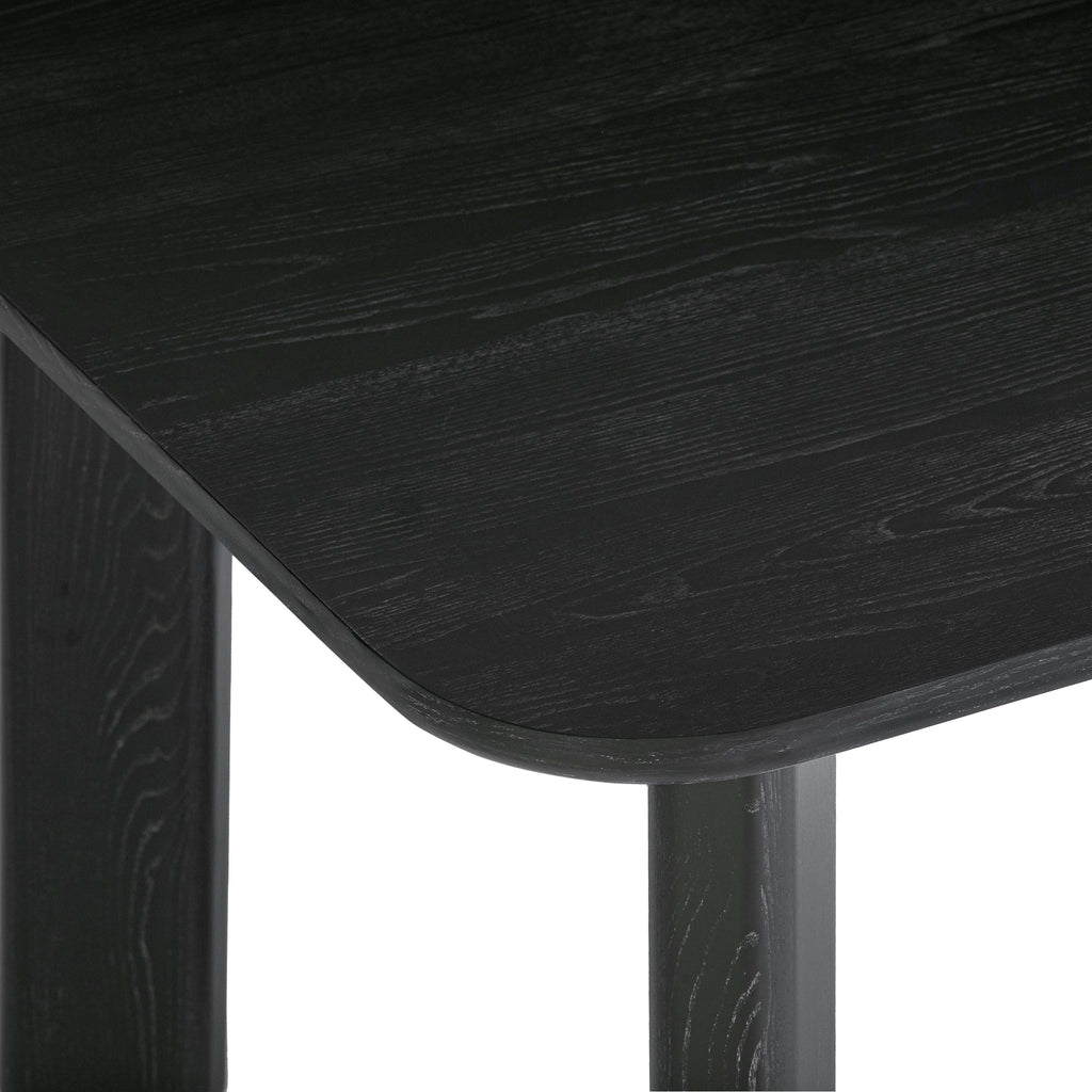 Jodie  68 Black Oak Rectangular Dining Table