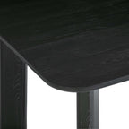 Jodie  68 Black Oak Rectangular Dining Table
