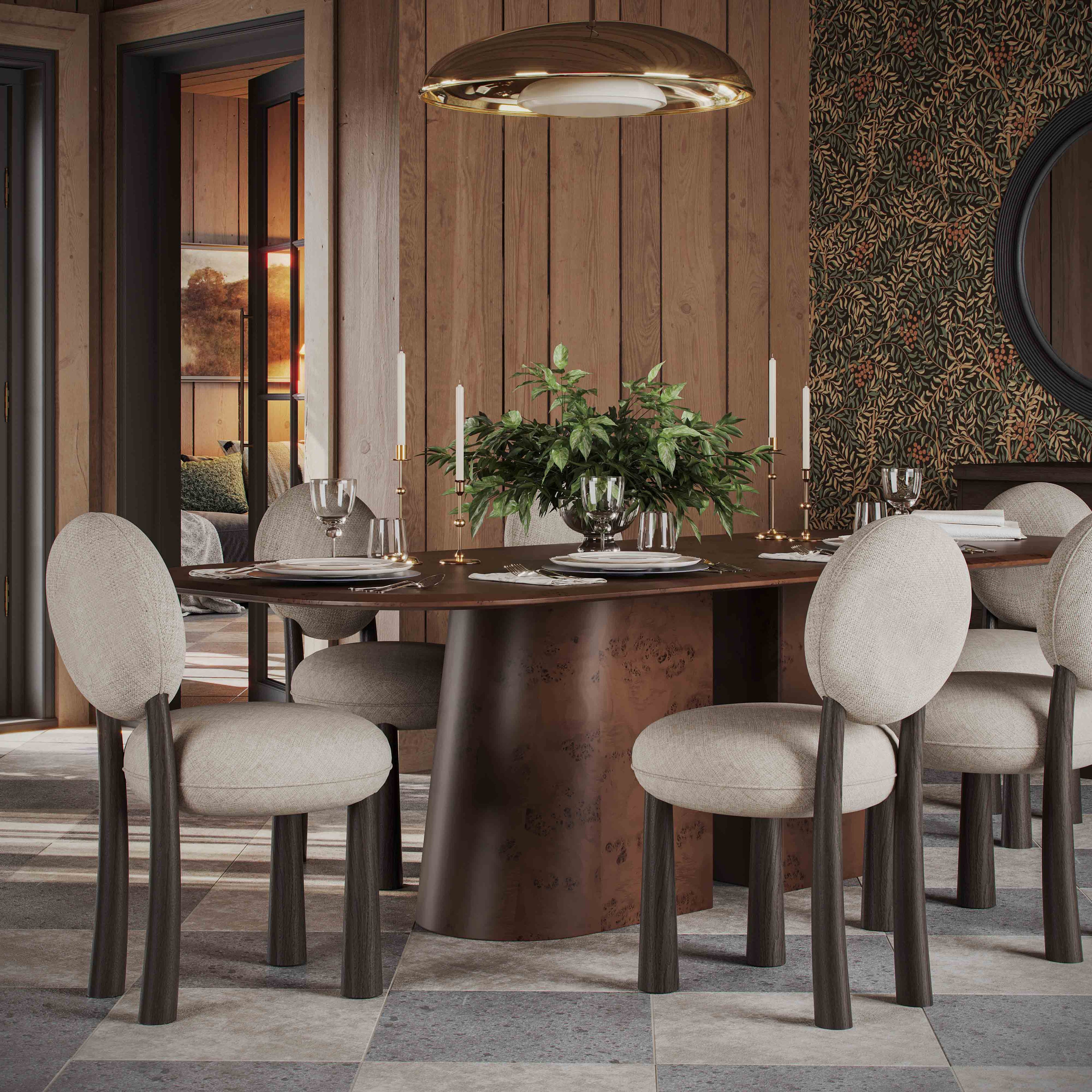 Sulley Cream Performance Chenille Dining Chair