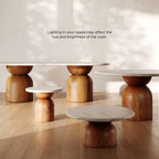 Cynthia 54 Faux Travertine Indoor/Outdoor Concrete Round Dining Table