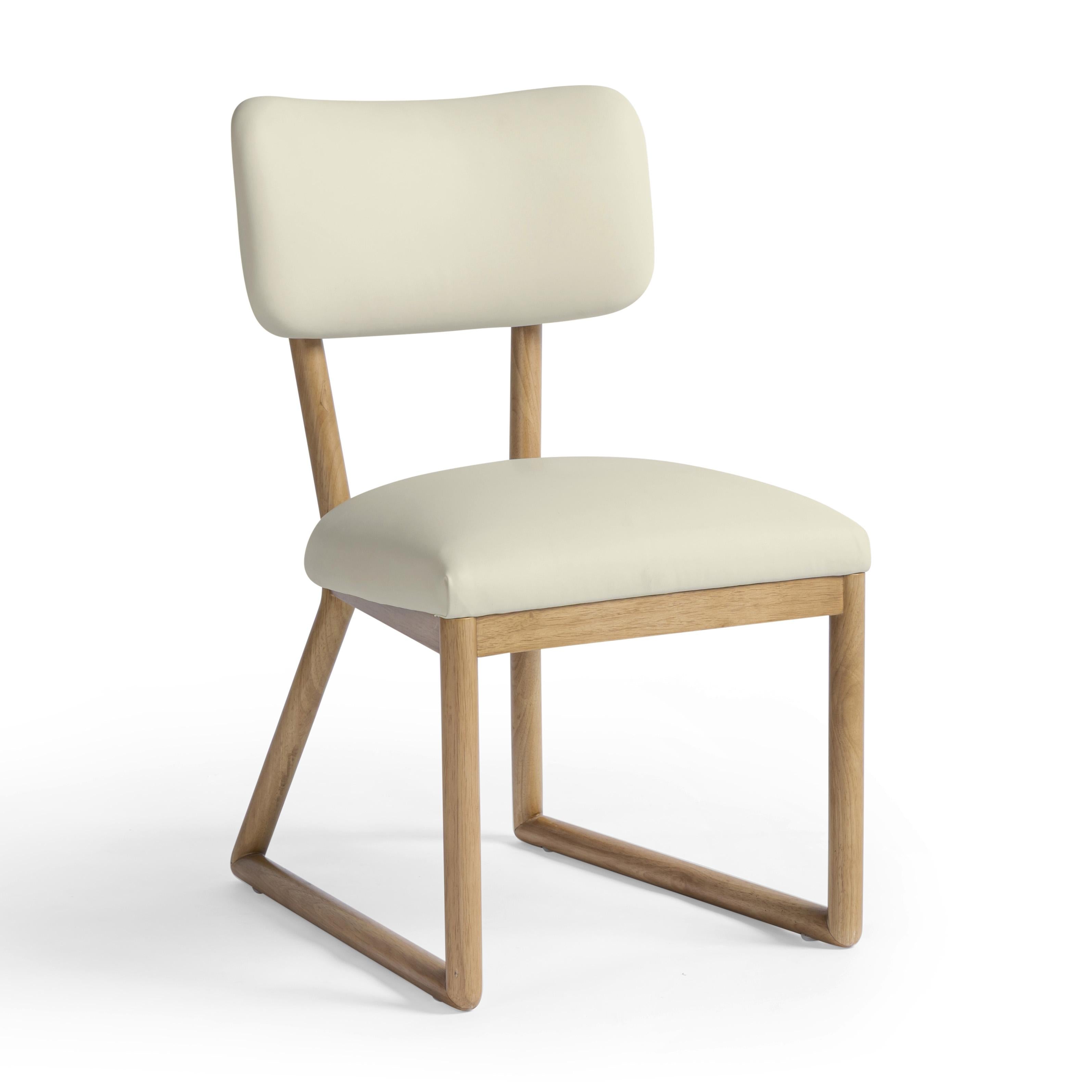Bobbie Cream Vegan Leather Dining Chair