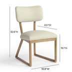 Bobbie Cream Vegan Leather Dining Chair