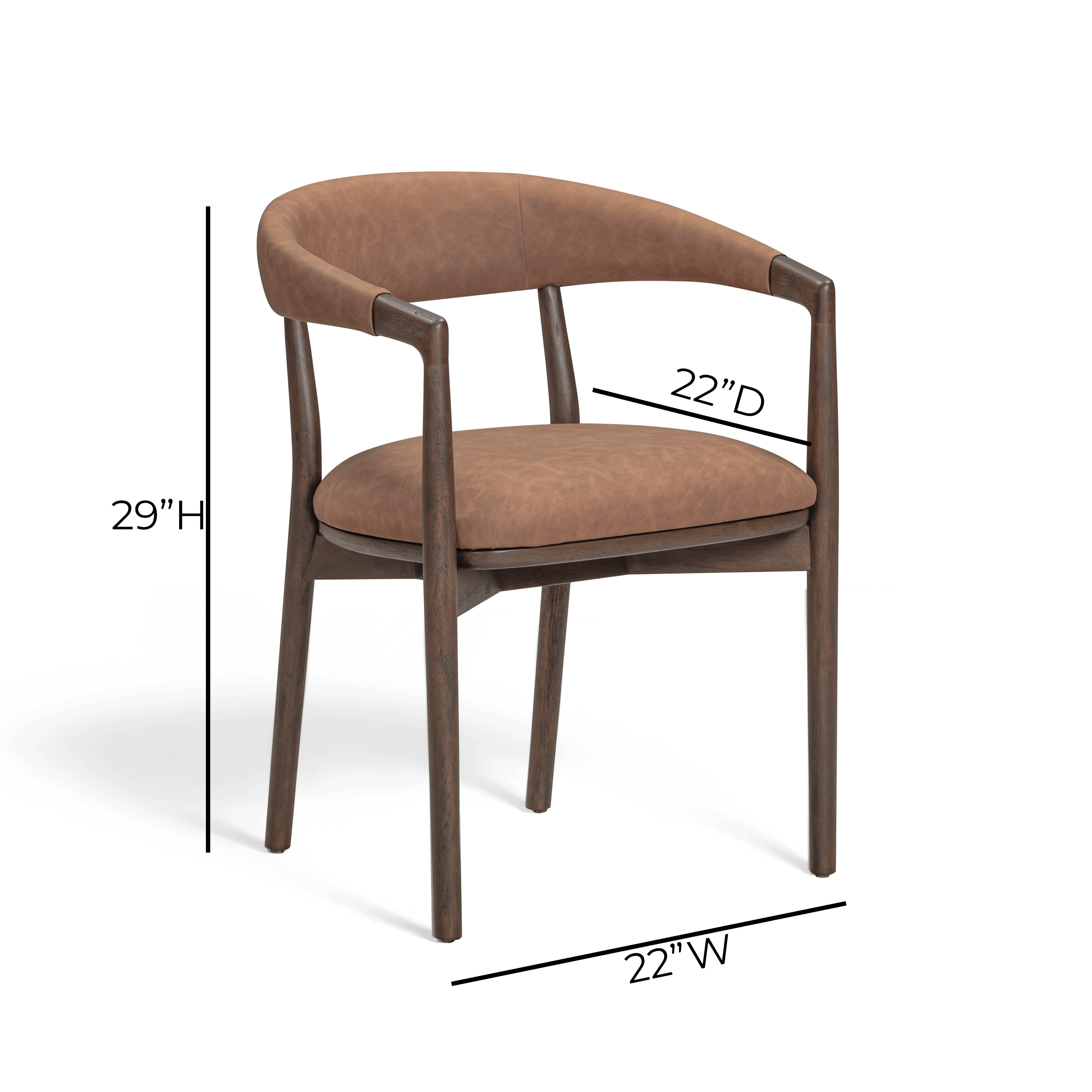 Vina Vegan Leather Dining Chair