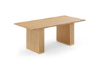 Chelsea 79 Natural Oak Wood Rectangular Dining Table