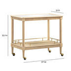 Slosh 37 Natural Ash Bar Cart