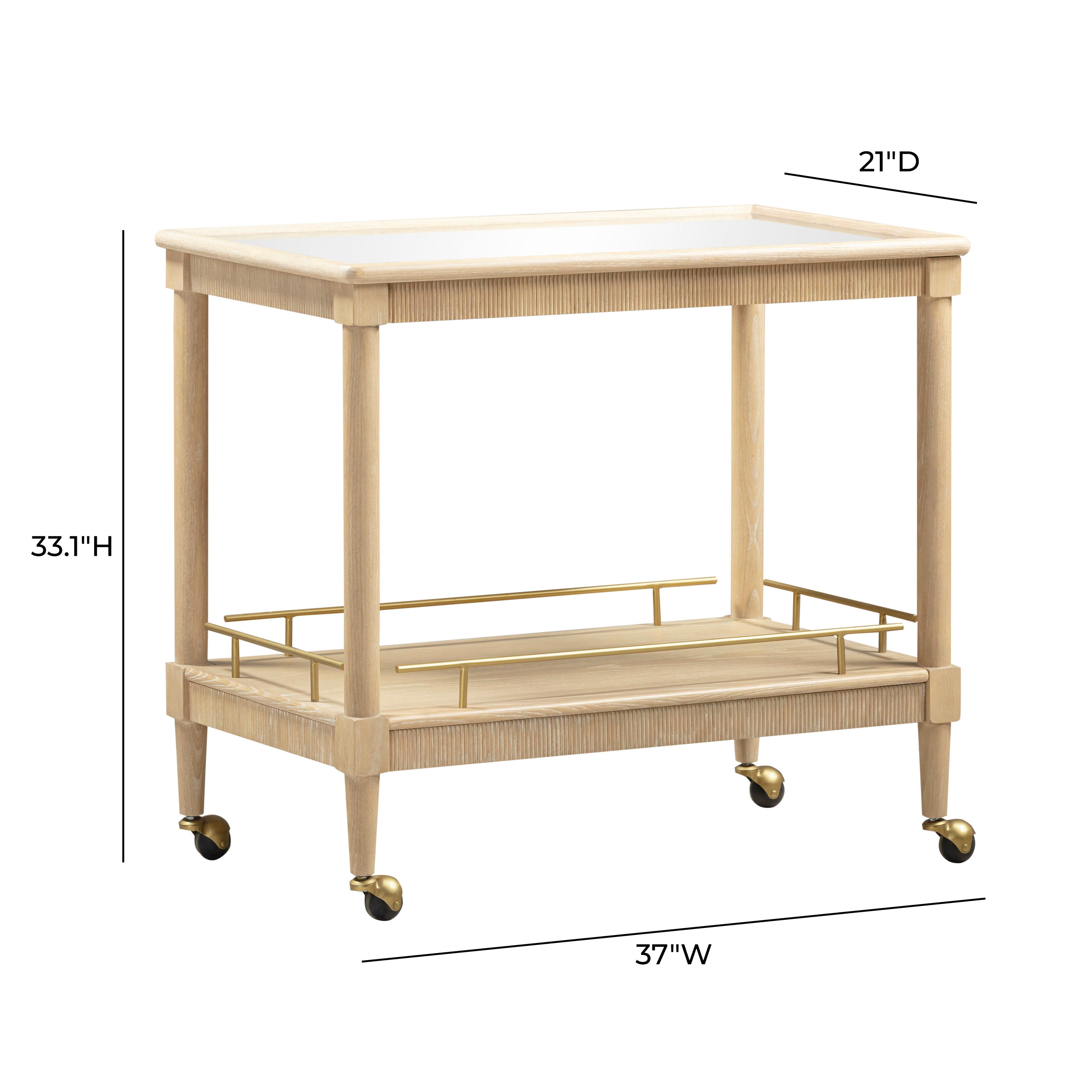 Slosh 37 Natural Ash Bar Cart