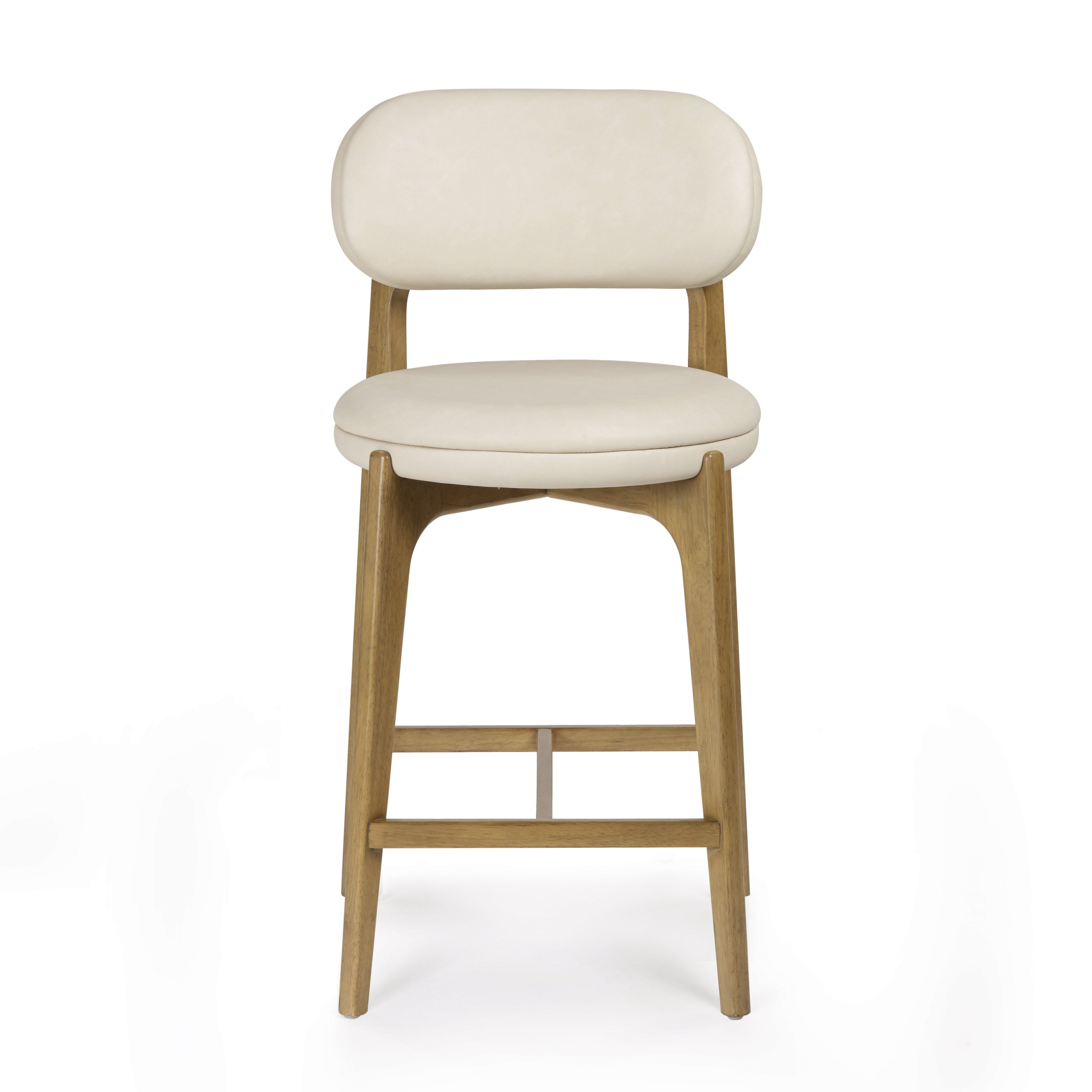 Carnation Cream Performance Vegan Leather Counter Stool