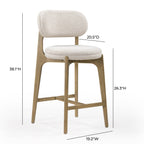 Carnation Performance Fabric Counter Stool