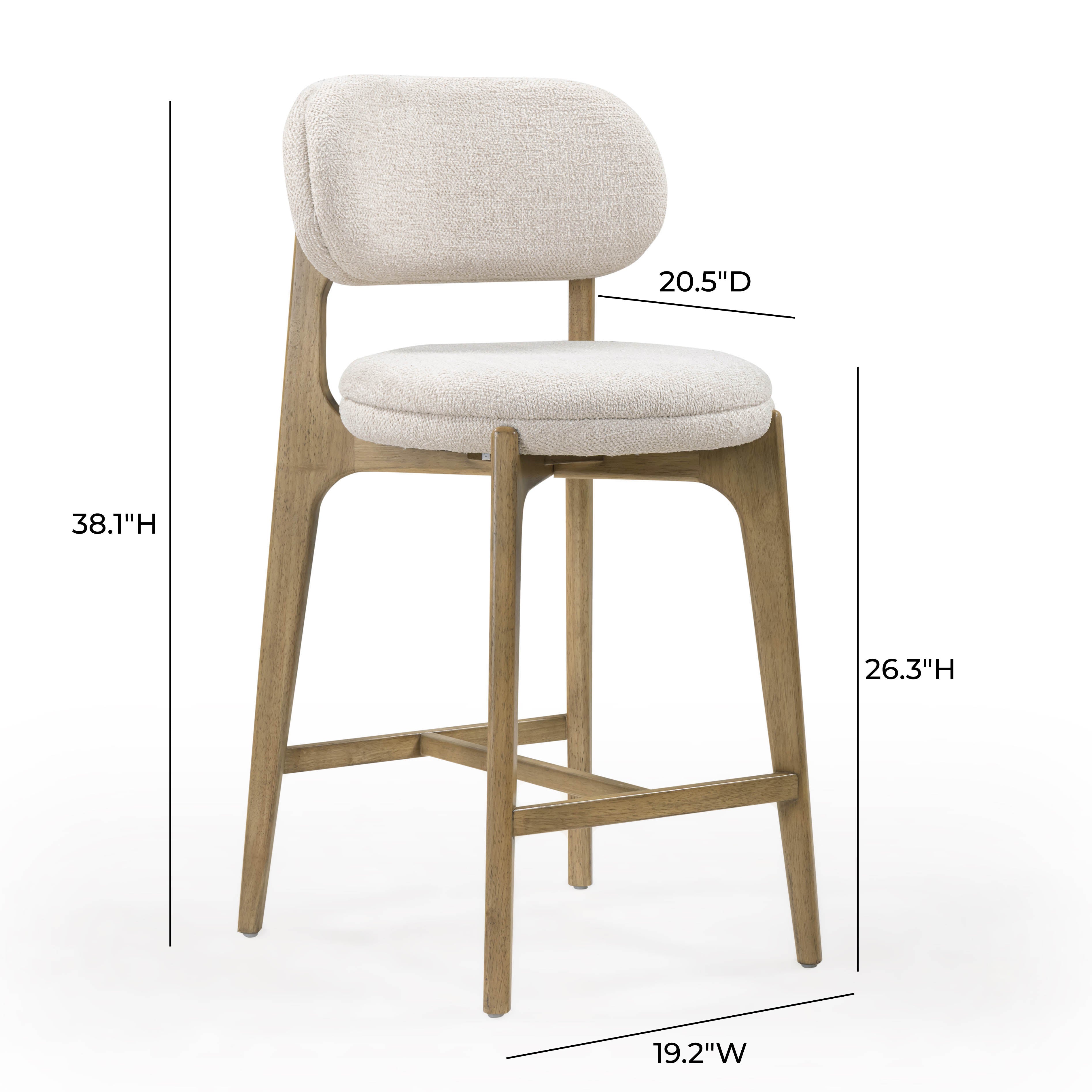 Carnation Performance Fabric Counter Stool
