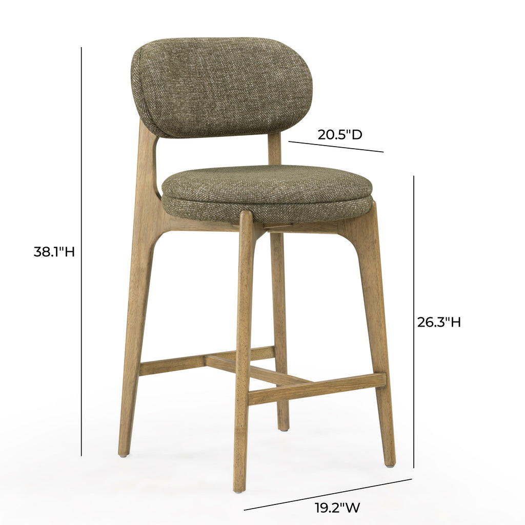 Carnation Performance Fabric Counter Stool