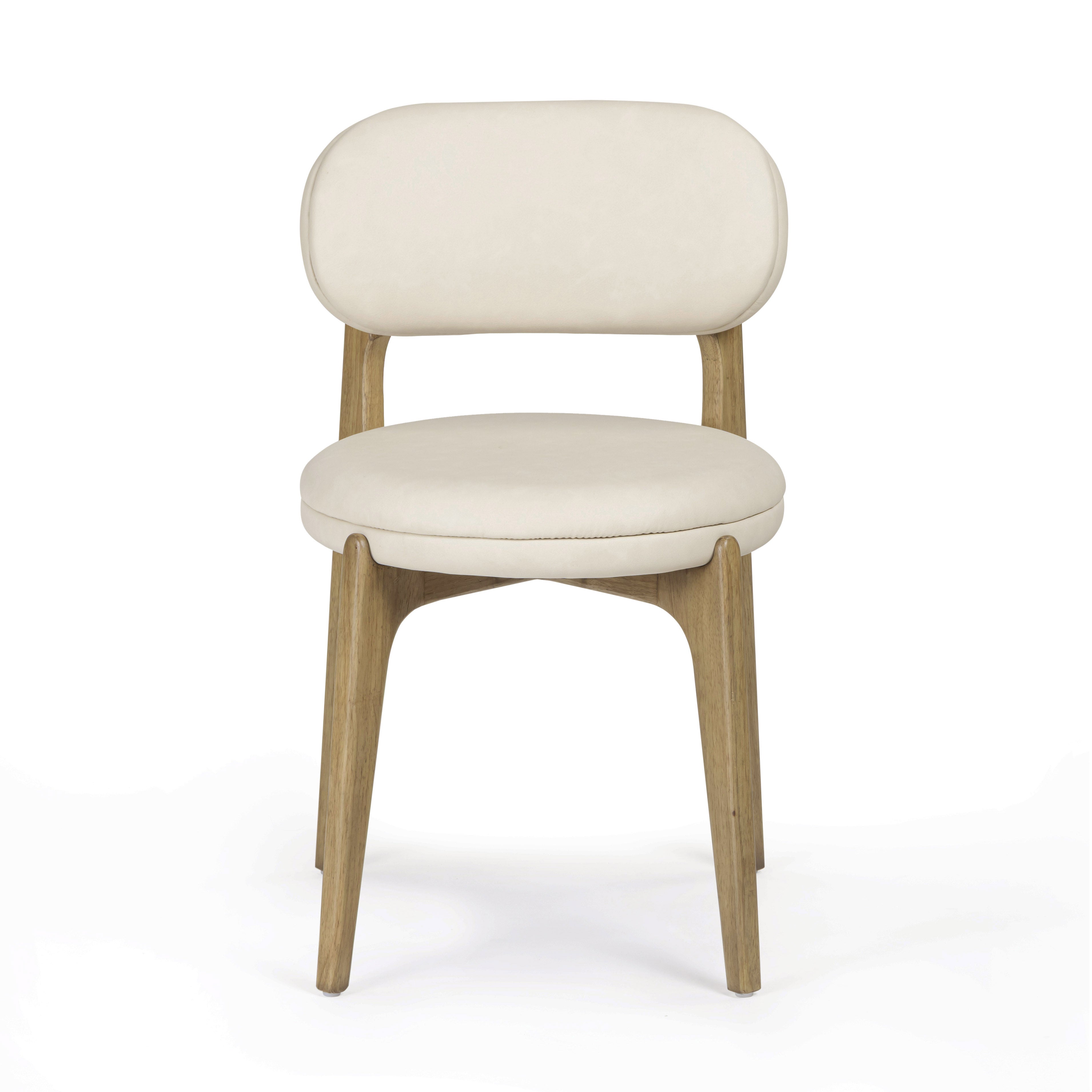 Carnation Cream Performance Vegan Leather Dining Chair