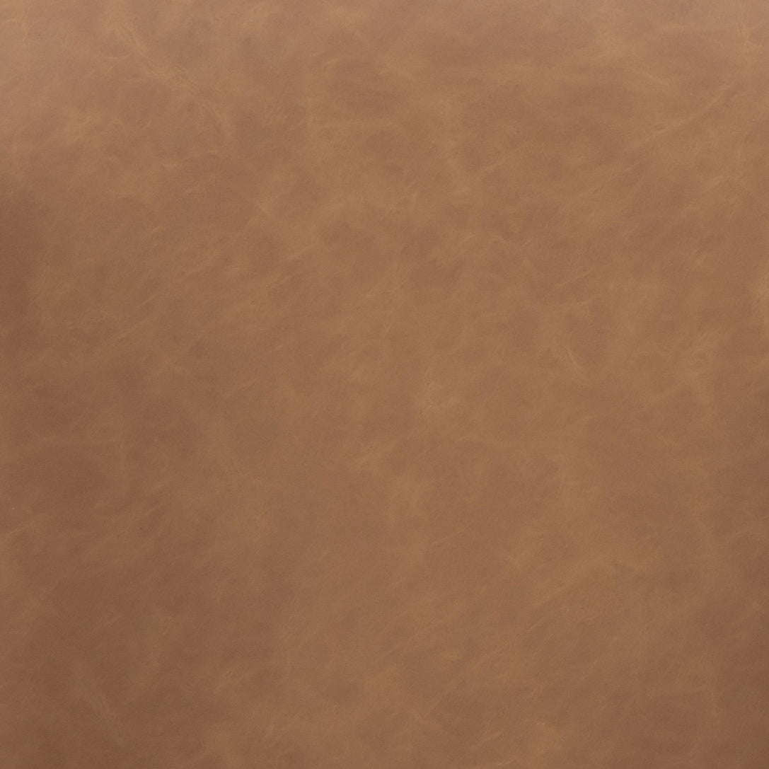 Vina Cognac Vegan Leather and Cream Textured Weave Dining Chair