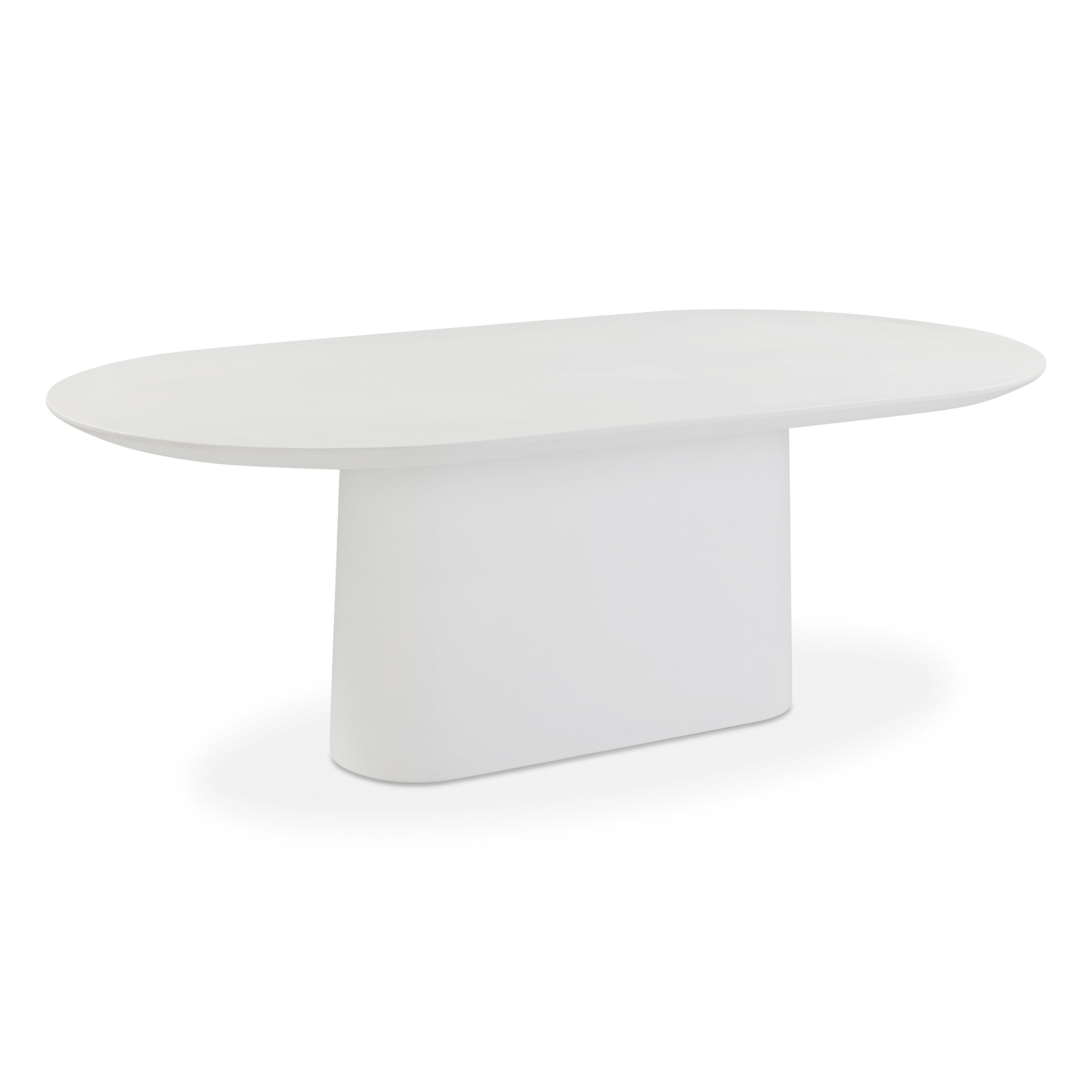 Nara 84 Pure White Indoor/Outdoor Concrete Dining Table