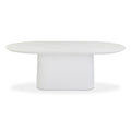 Nara 84 Pure White Indoor/Outdoor Concrete Dining Table
