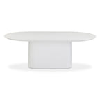 Nara 84 Pure White Indoor/Outdoor Concrete Dining Table