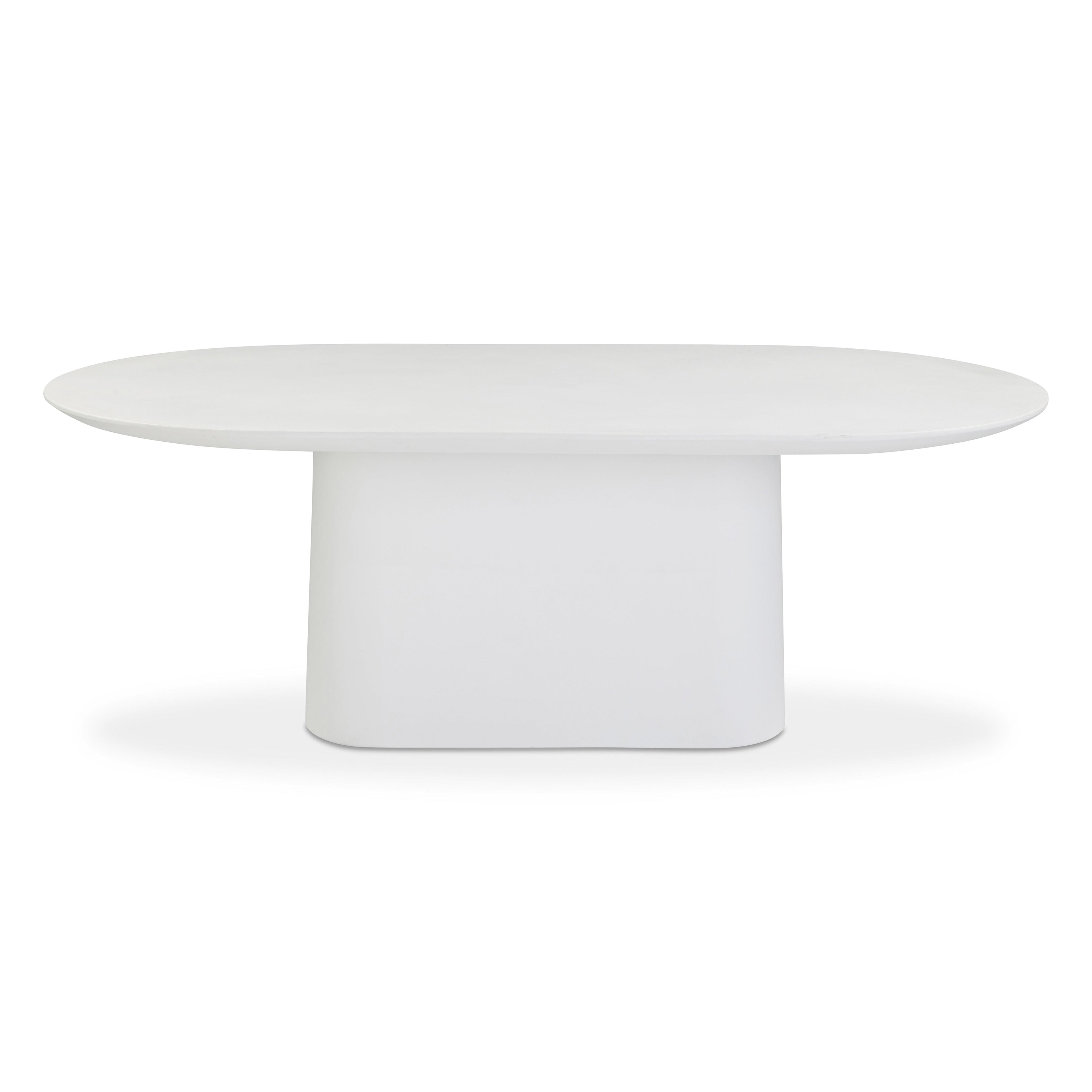 Nara 84 Pure White Indoor/Outdoor Concrete Dining Table