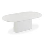 Nara 84 Pure White Indoor/Outdoor Concrete Dining Table