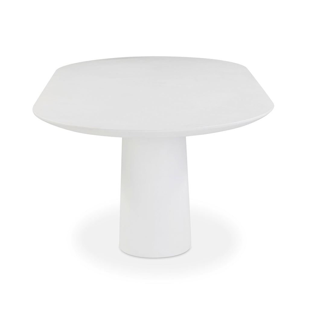 Nara 84 Pure White Indoor/Outdoor Concrete Dining Table