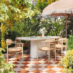 Nara 84 Pure White Indoor/Outdoor Concrete Dining Table