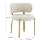 Margaret Cream Performance Linen Dining Chair