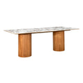 Tamara 94 Marble Ceramic Rectangular Dining Table