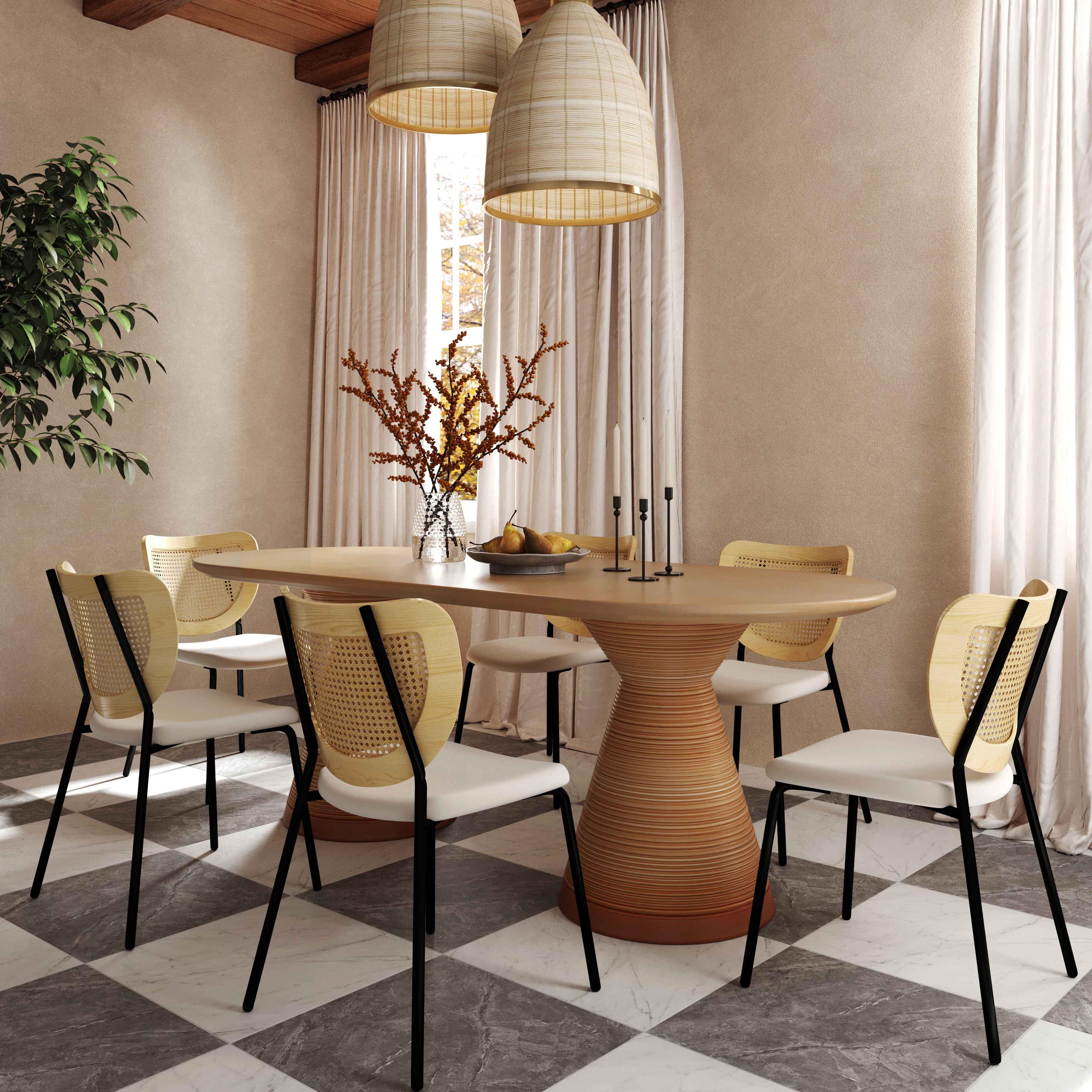 Nessie Natural Rattan Dining Chair - Set of 2