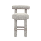 Carmel Black & White Performance Boucle Counter Stool