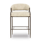 Tatum Taupe Textured Performance Boucle Counter Stool