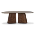 Gladyss 87 Brown Burl Oval Dining Table