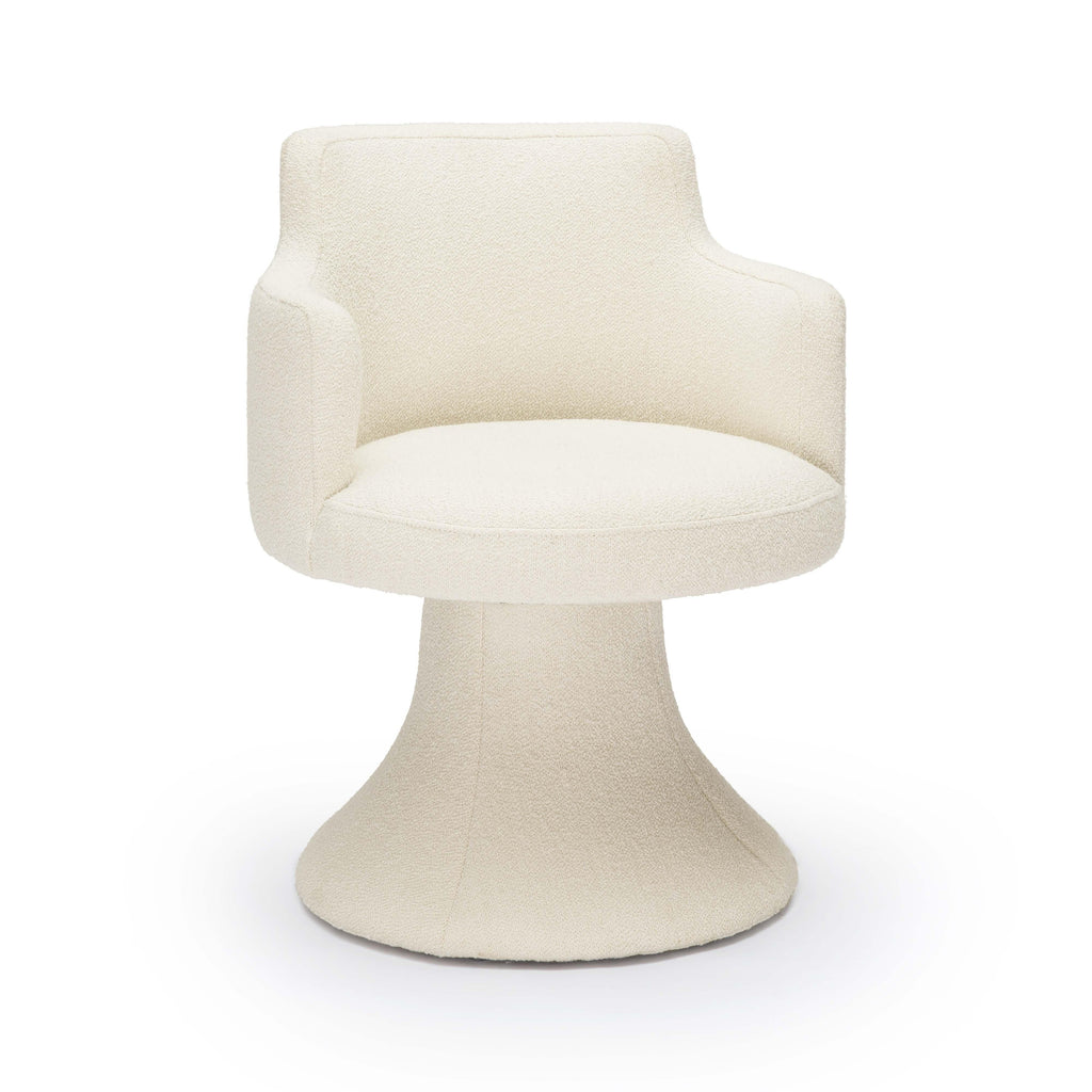 Jeffree Performance Boucle Swivel Dining Chair