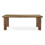 Oani  83 Walnut and Glass Rectangular Dining Table