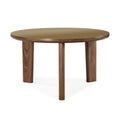Oani 51 Walnut and Glass Round Dining Table