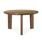 Oani 51 Walnut and Glass Round Dining Table