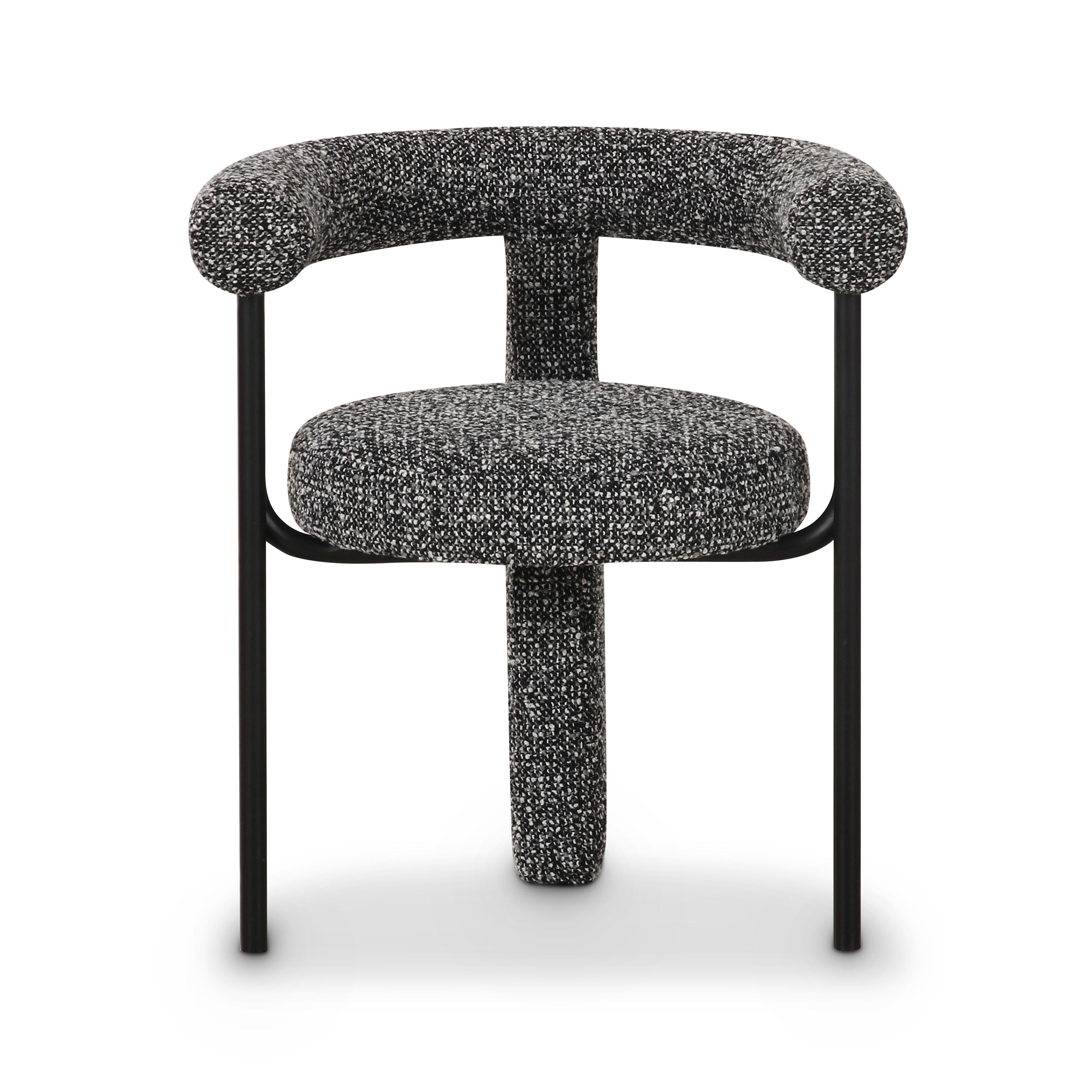 Synn Black Performance Boucle Dining Chair