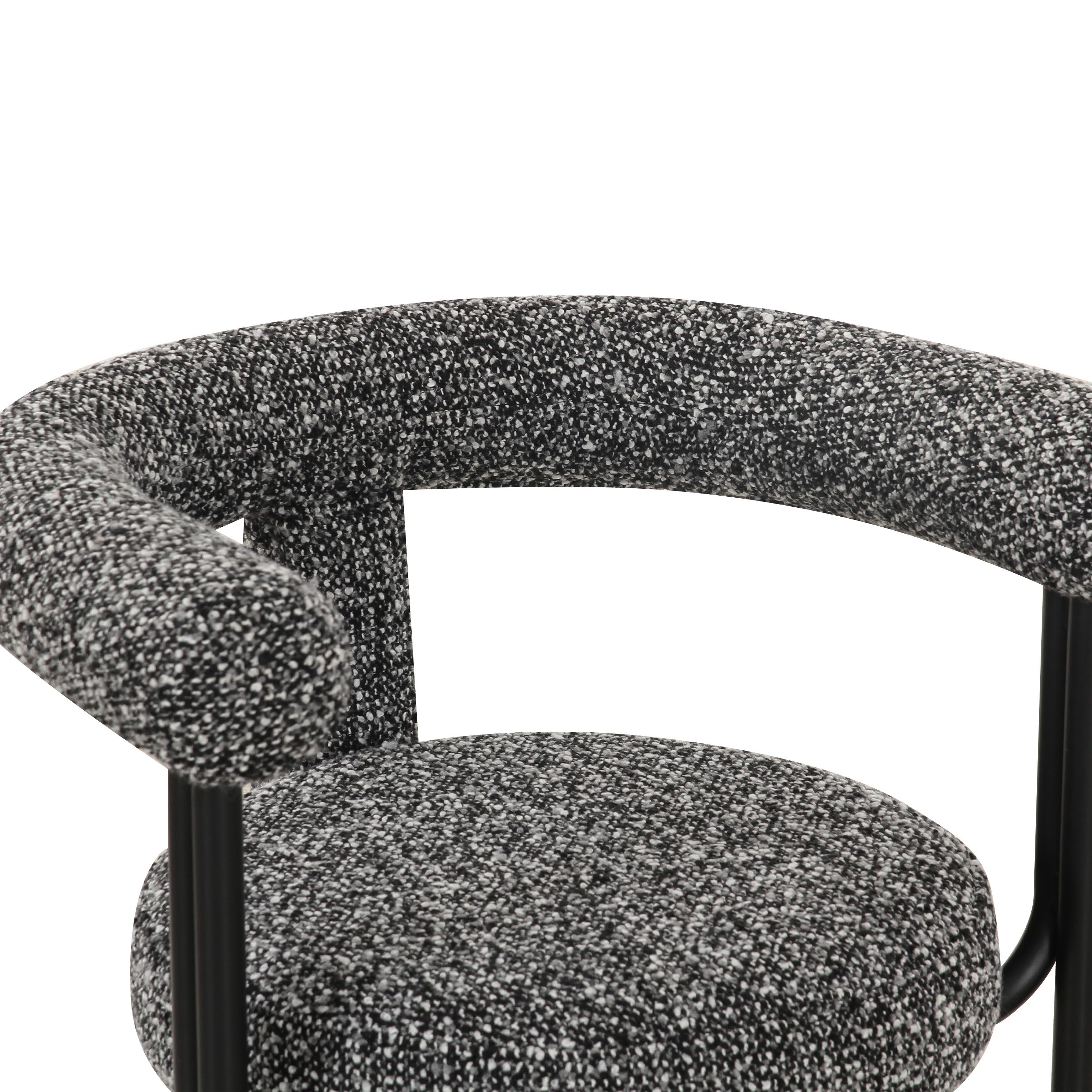 Synn Black Performance Boucle Dining Chair