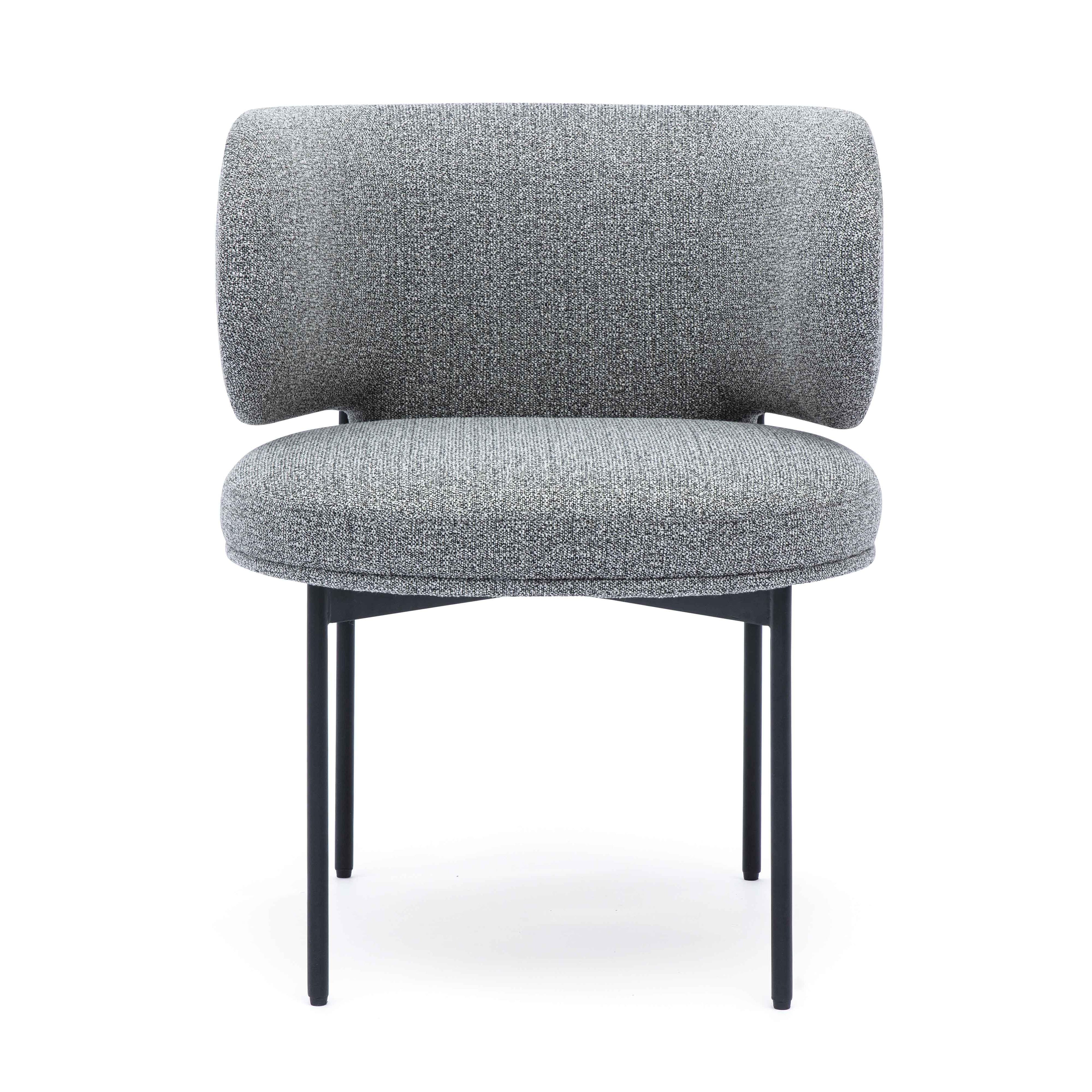 Maureen Speckled Grey Performance Boucle Dining Chair