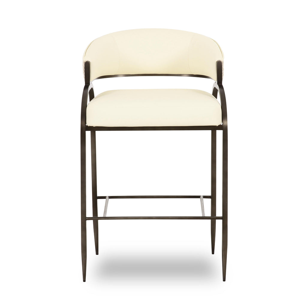 Tatum Vegan Leather 2-Tone Counter Stool