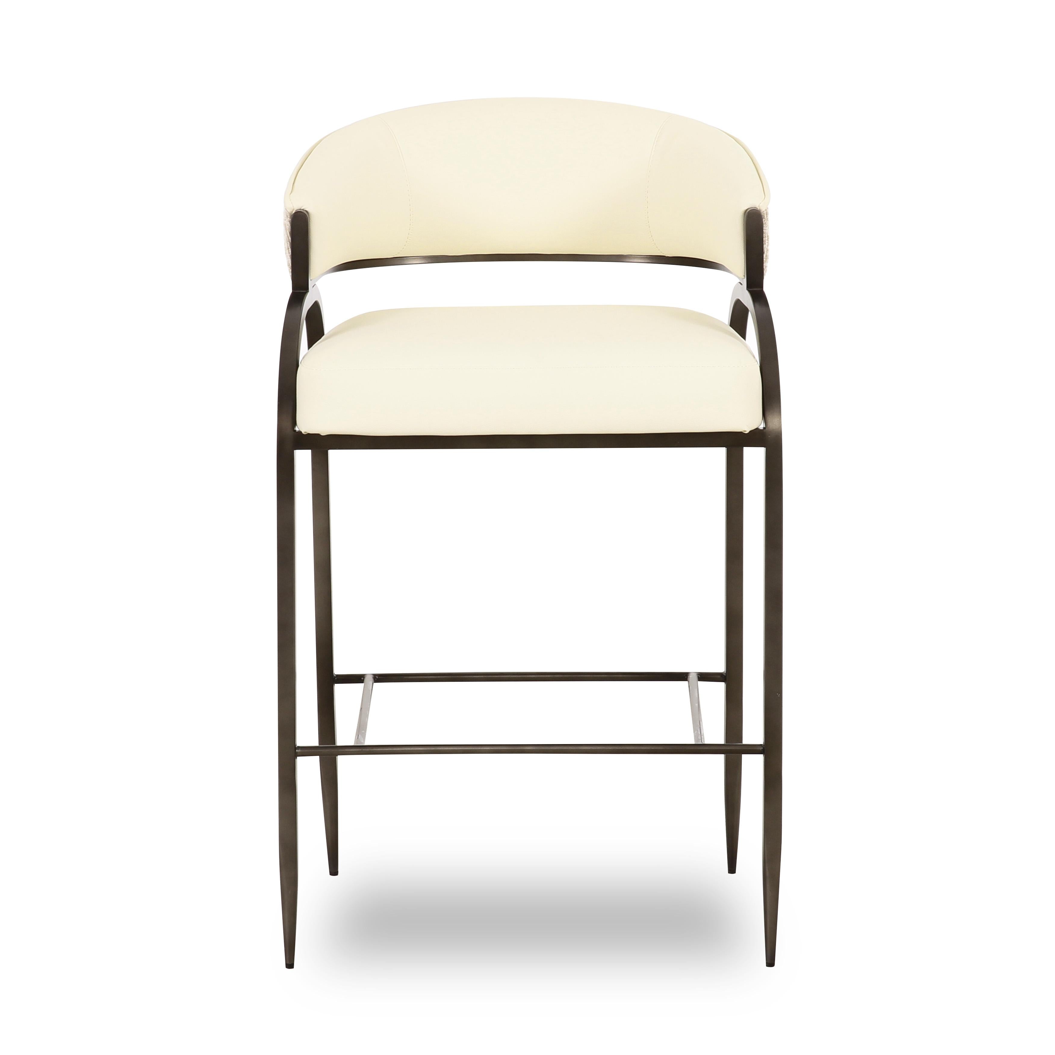 Tatum Vegan Leather 2-Tone Counter Stool