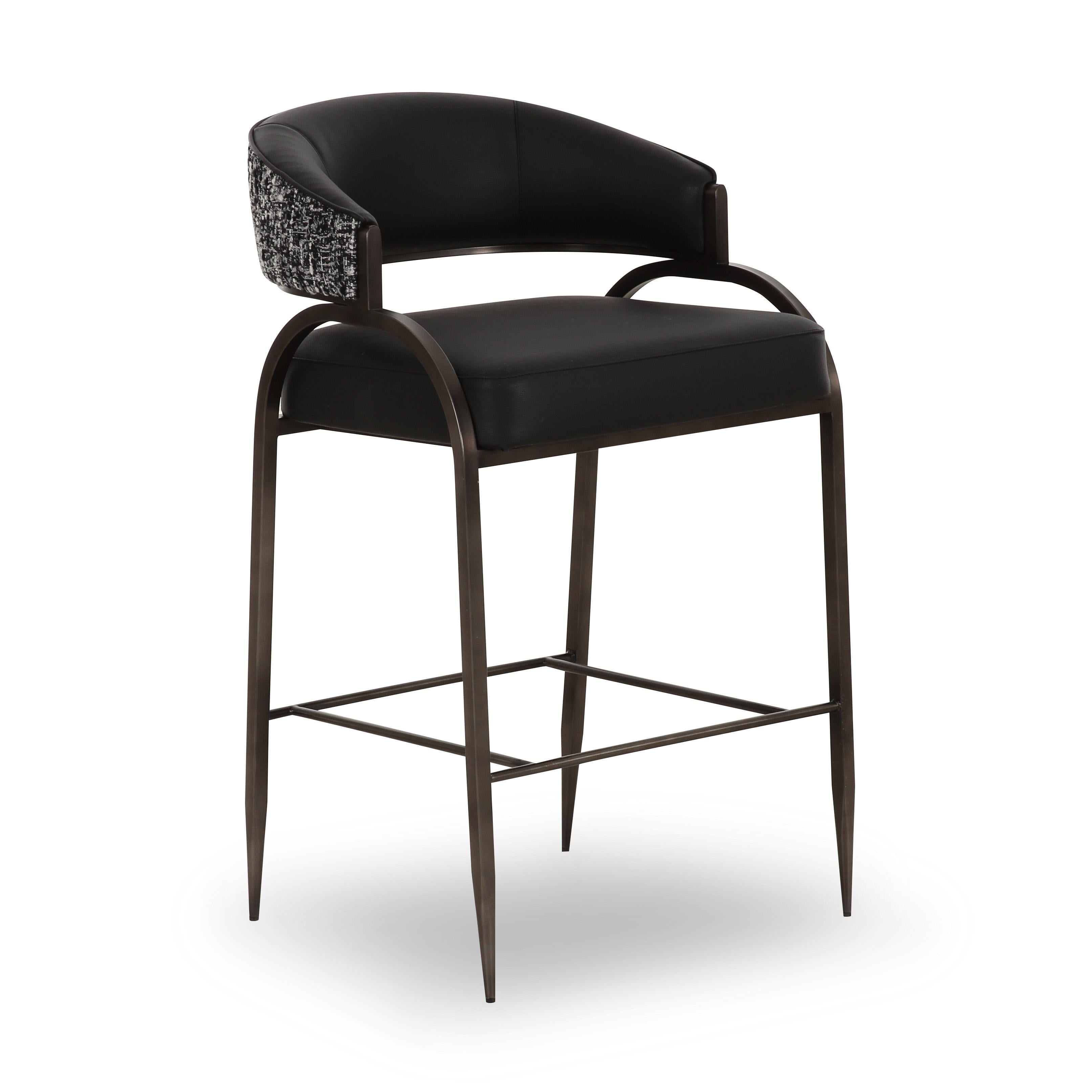 Tatum Vegan Leather 2-Tone Counter Stool