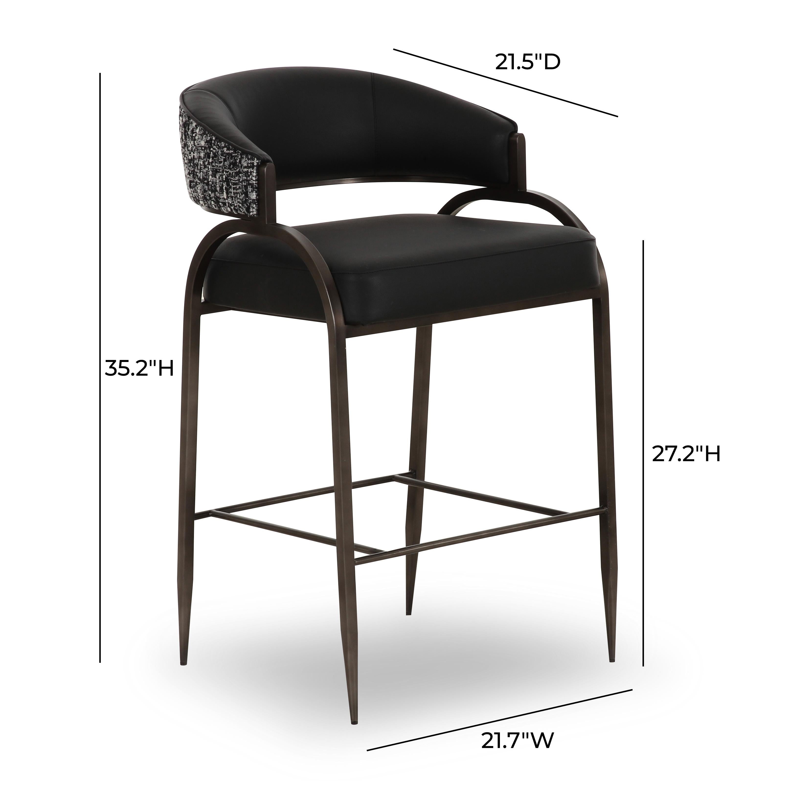 Tatum Vegan Leather 2-Tone Counter Stool
