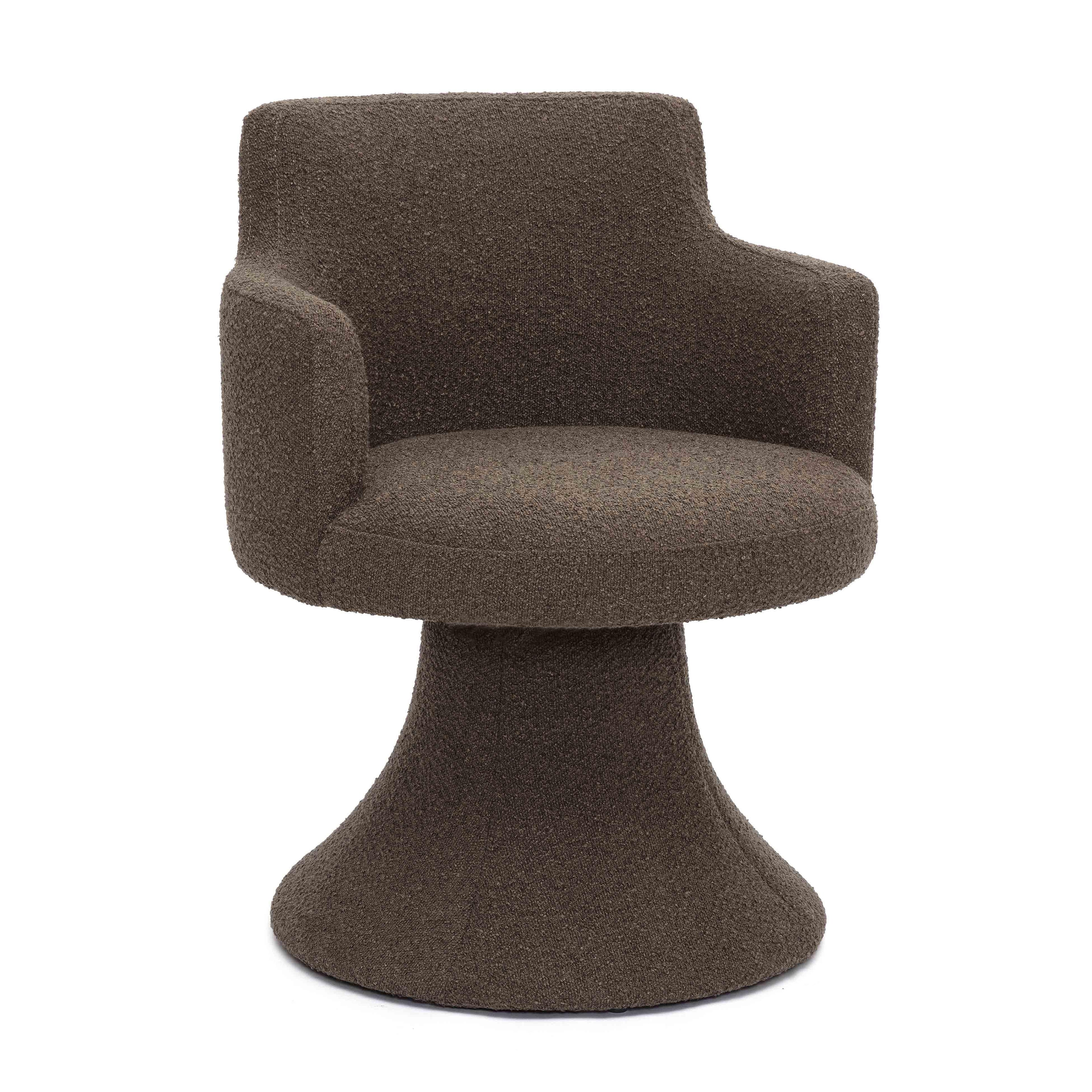 Jeffree Performance Boucle Swivel Dining Chair