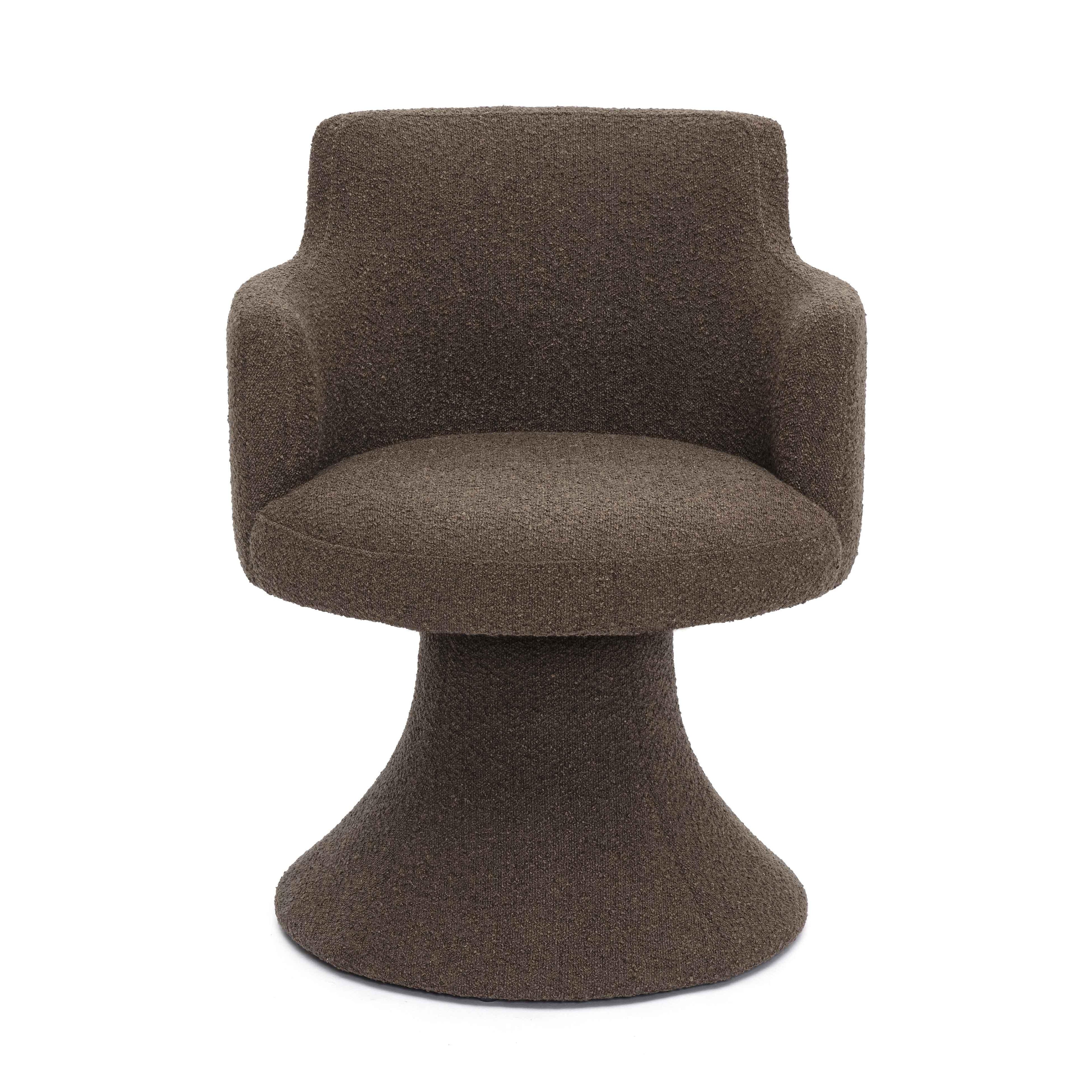 Jeffree Performance Boucle Swivel Dining Chair